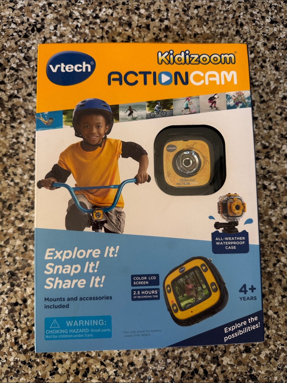 VTech Kidizoom Action Cam - Yellow Kids Waterproof Video Camera